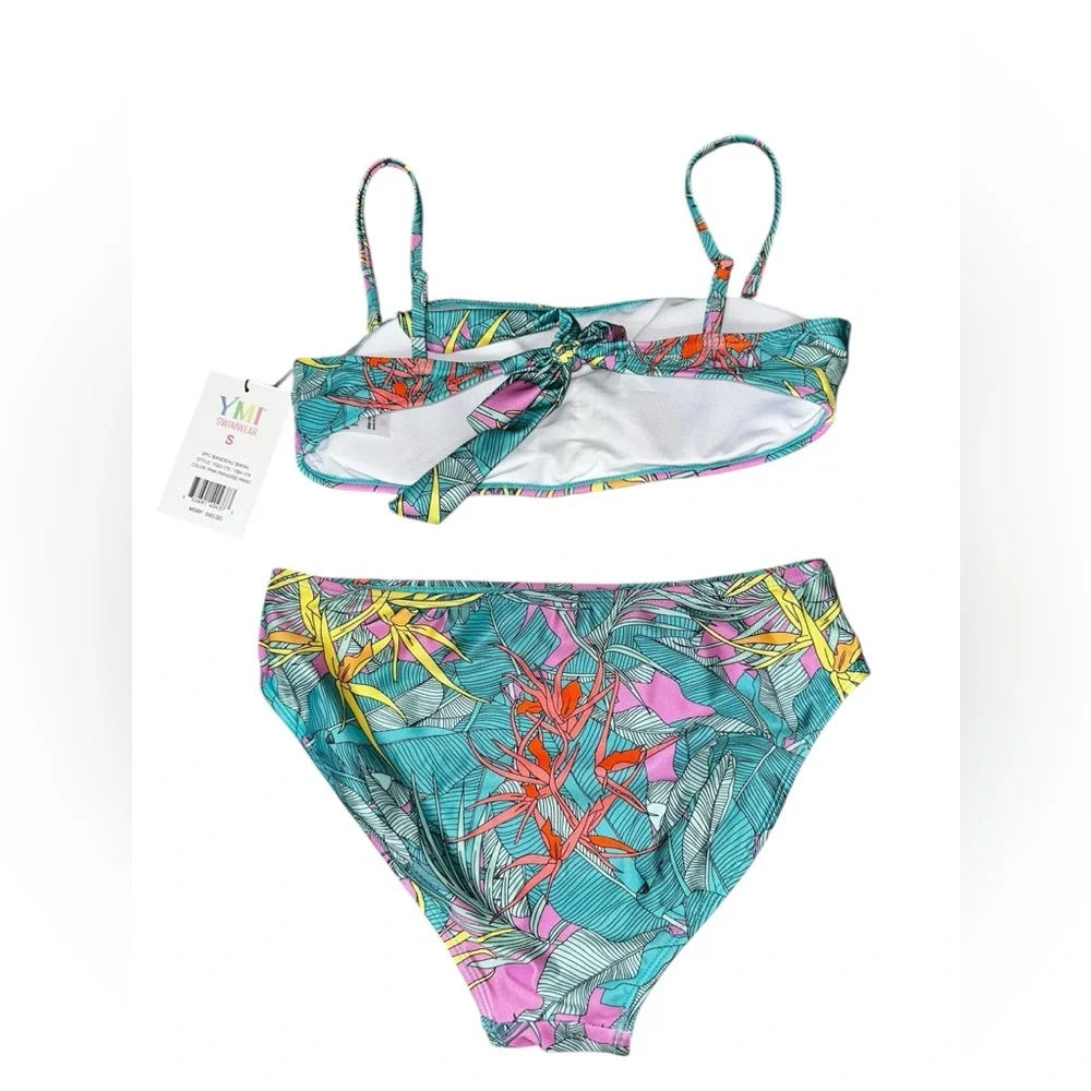 YMI Small Floral High‎ Waisted Bikini New